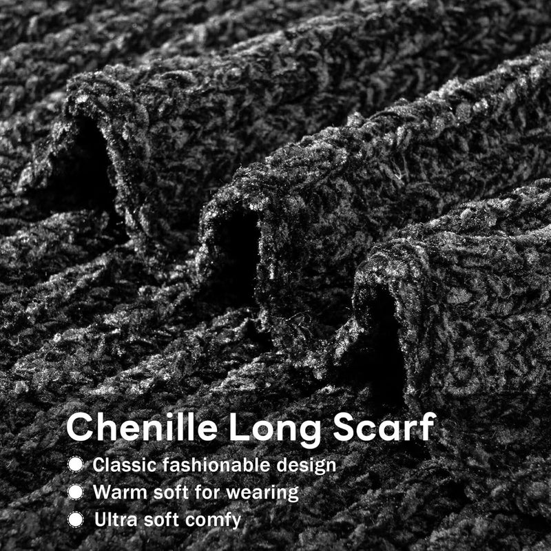 FANCY WELL Scarf for Women Winter - Chunky Scarf Oversized Chenille,Soft Long Scarves for Cold Weather,Gifts for Women - Image 2